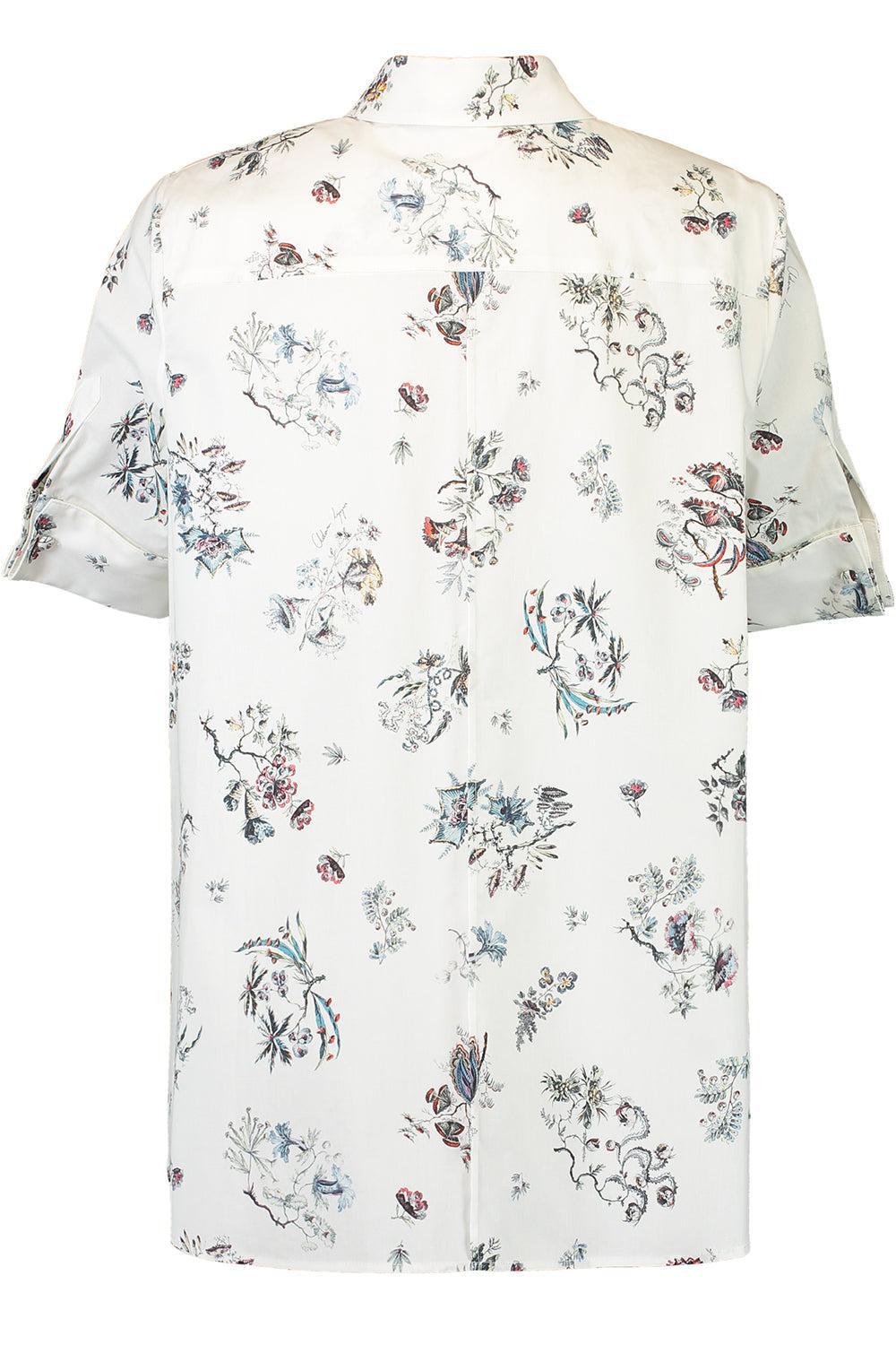ADAM LIPPES-Short Sleeve Printed Trapeze Shirt-