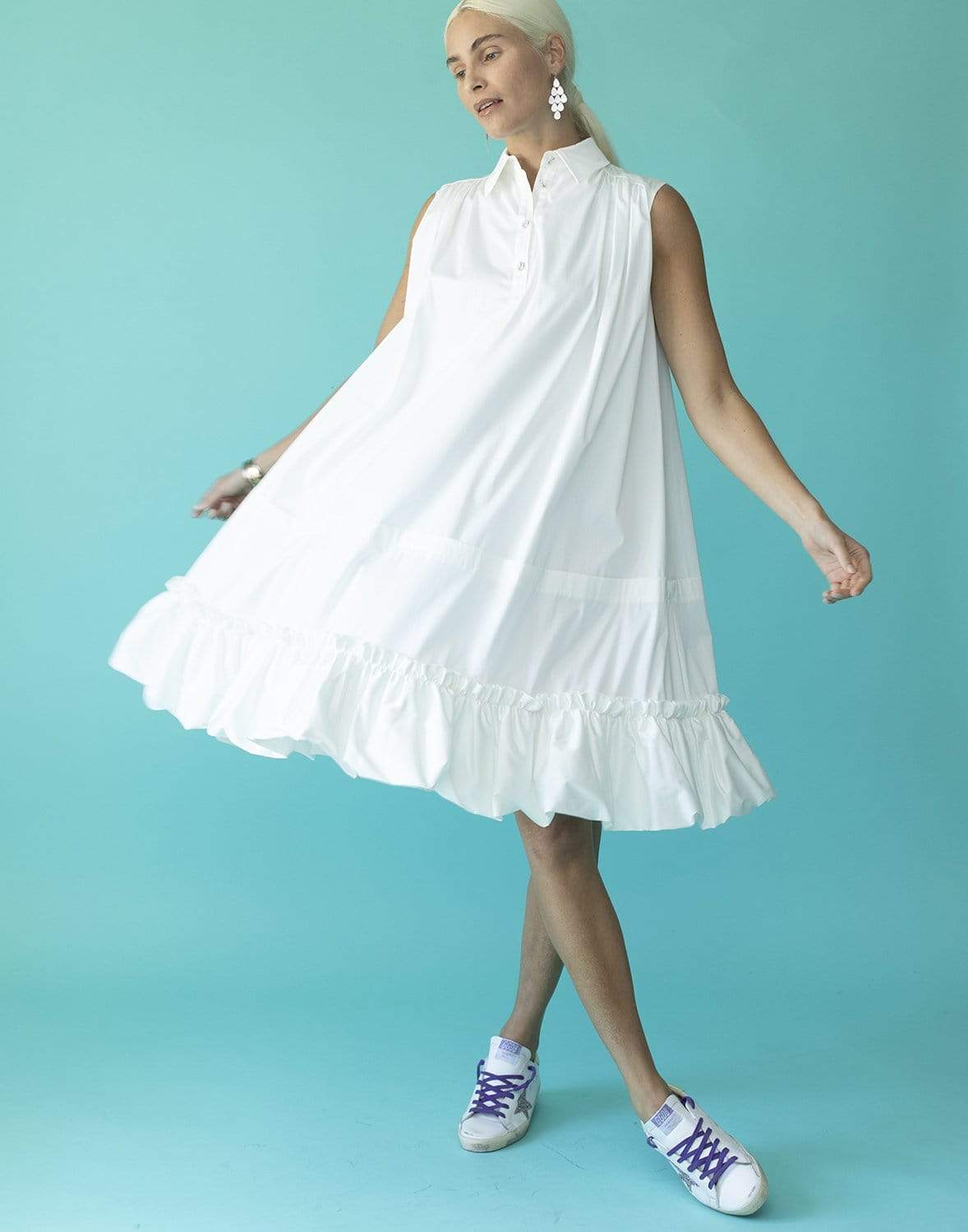 ADEAM-White Fressia Dress-