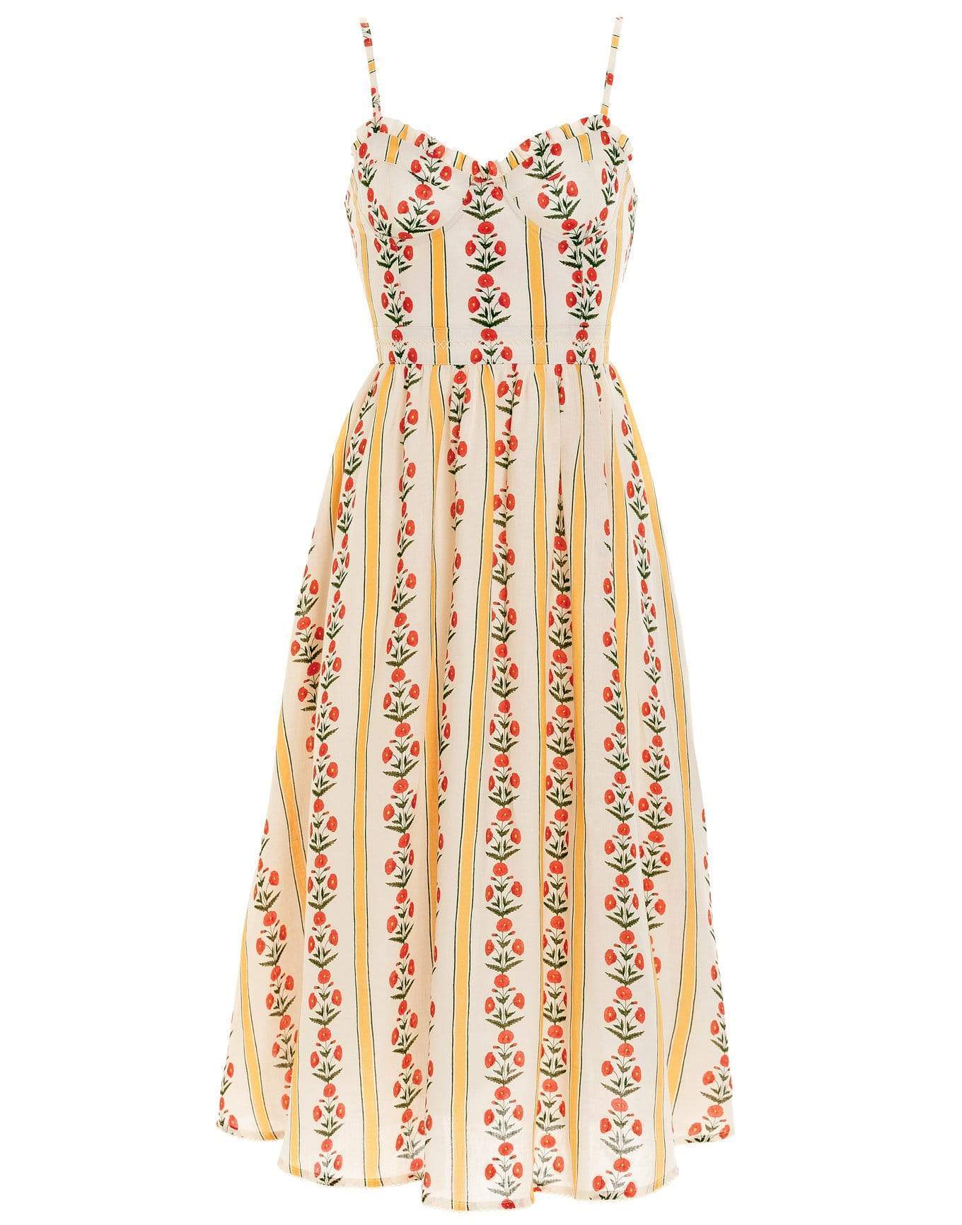 sachin and babi light blue dress Acacia Carmina Linen Midi Dress