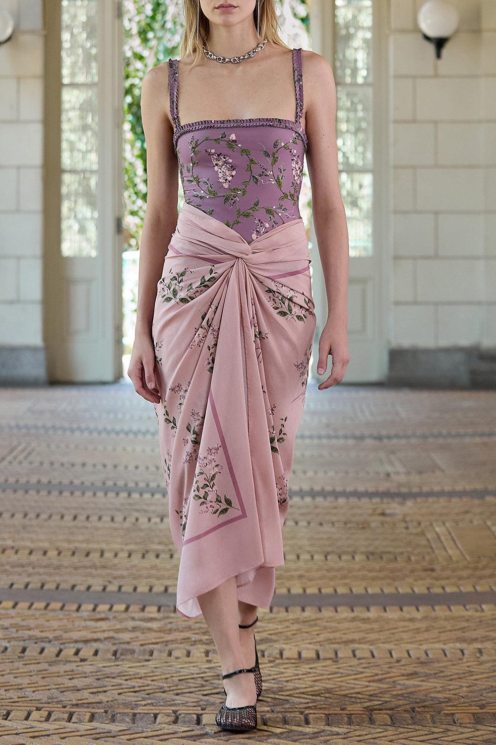 AGUA BY AGUA BENDITA-Limon Wisteria One Piece Swimsuit-