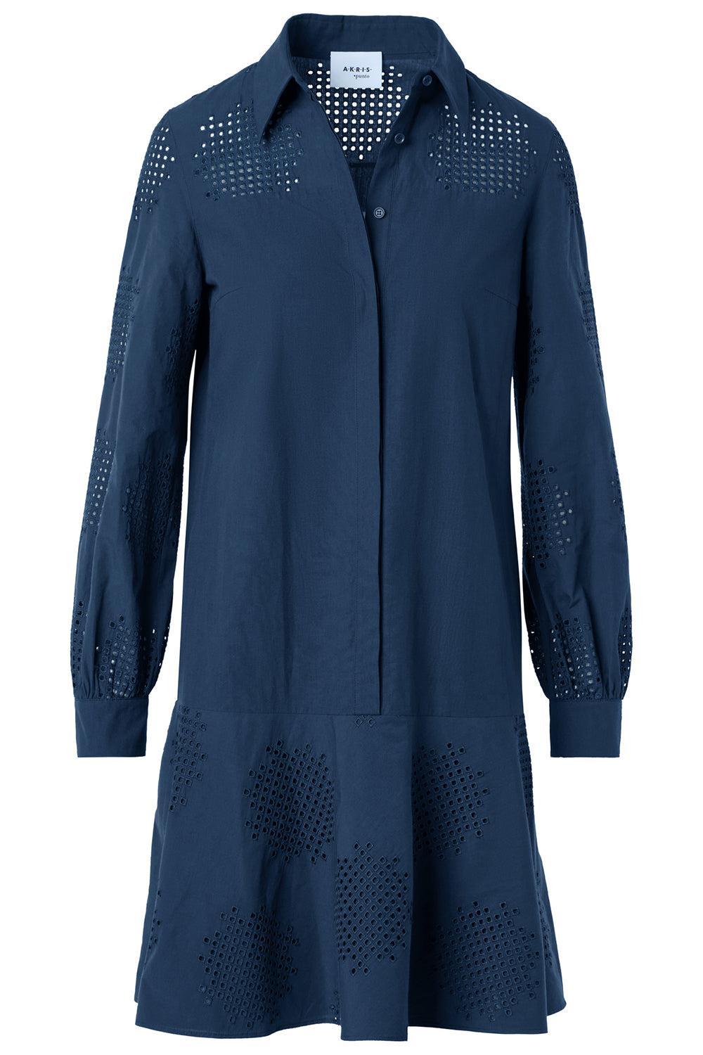 akris punto blue dress Long Sleeve Embroidered Short Lace Size:18m DDMAY The Tara Strapless Satin 510 tall