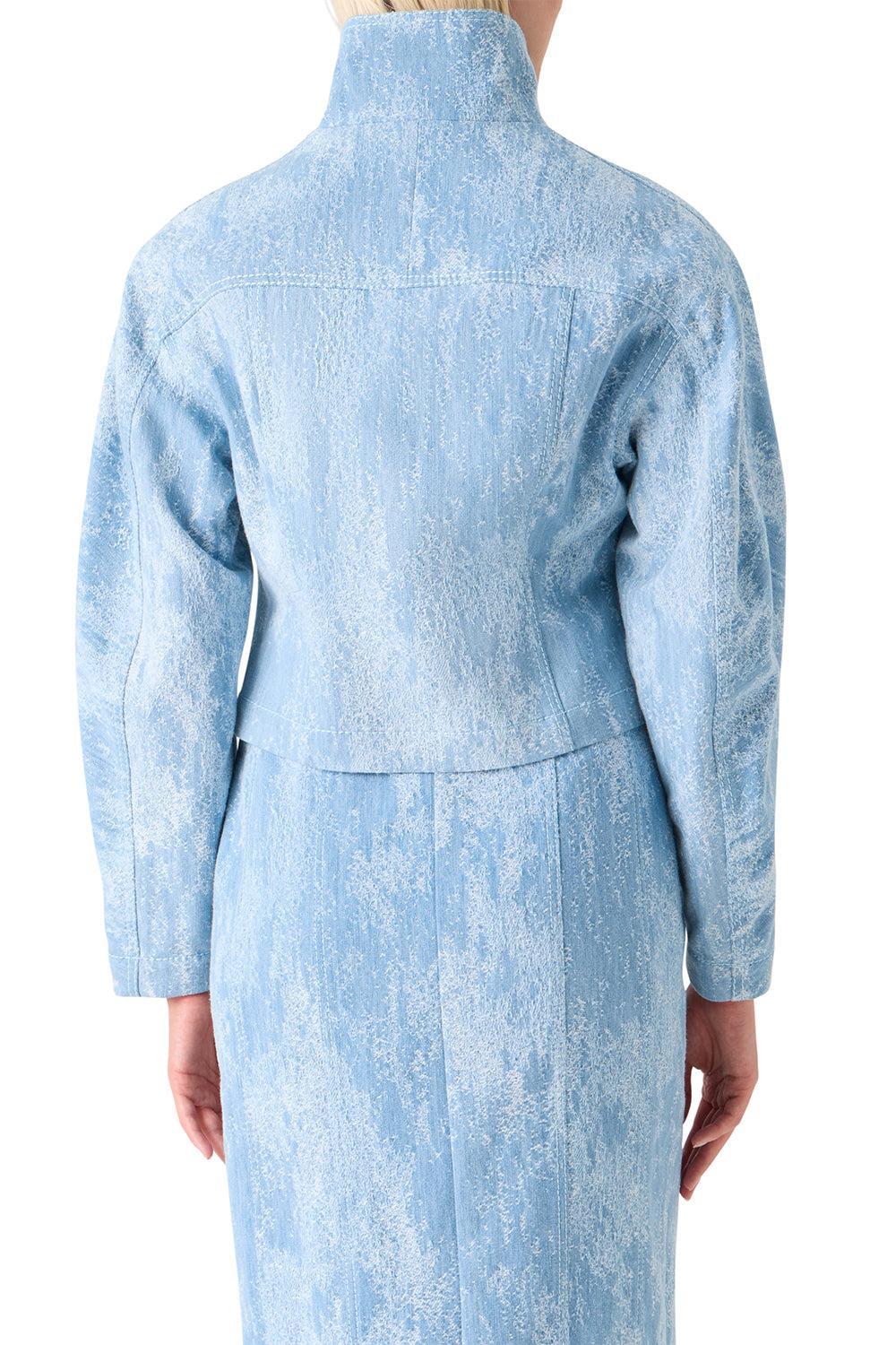 Washed Denim Jacket-BLUE-4-CLOTHINGJACKETCASUAL-AKRIS PUNTO