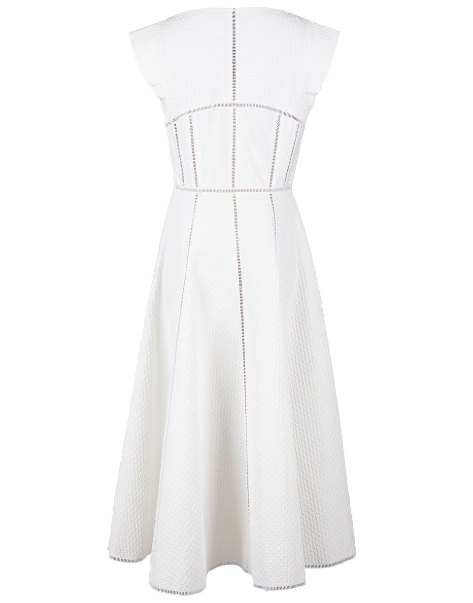 ALAÏA-Cotton Waffle Midi Dress-