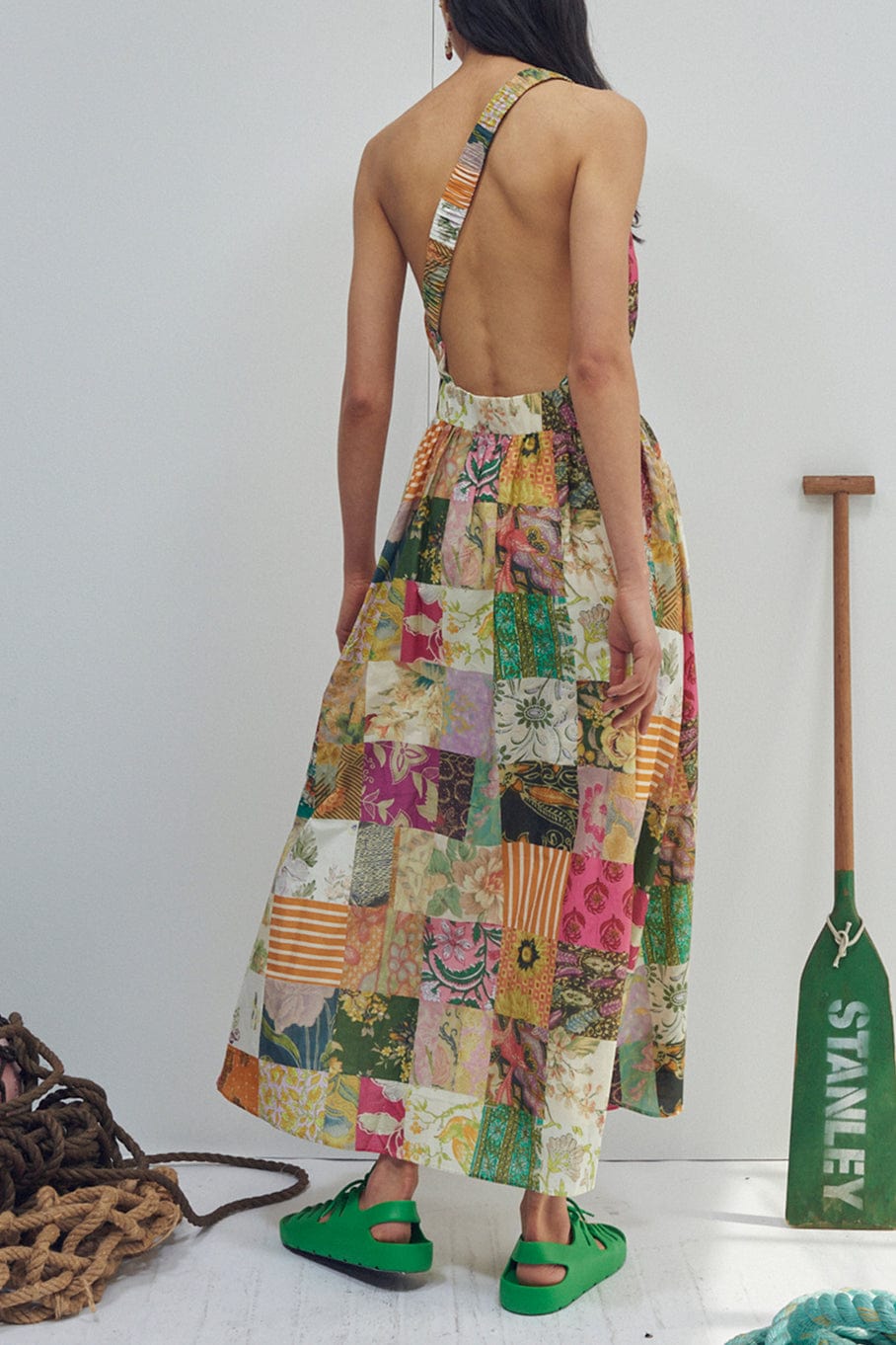 ALEMAIS-Hattie One Shoulder Midi Dress-