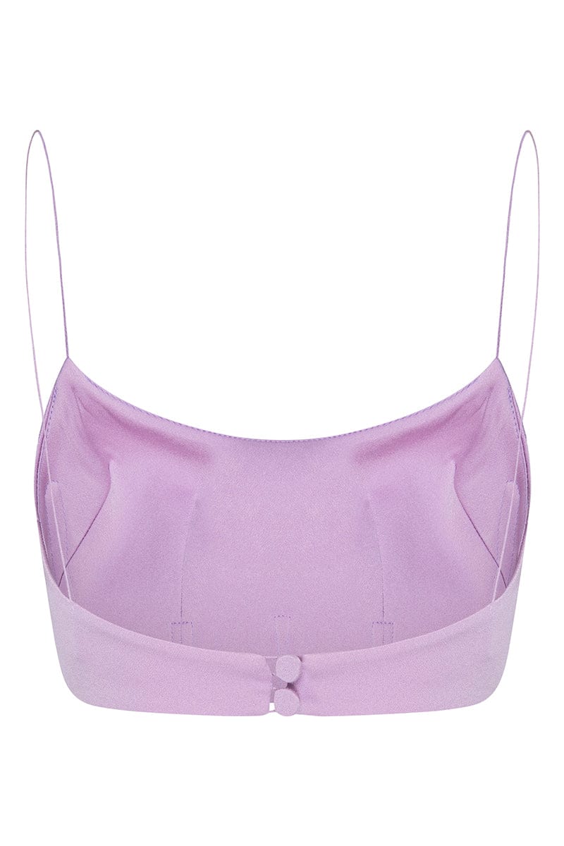 ALEX PERRY-Keene Satin Crop Top-