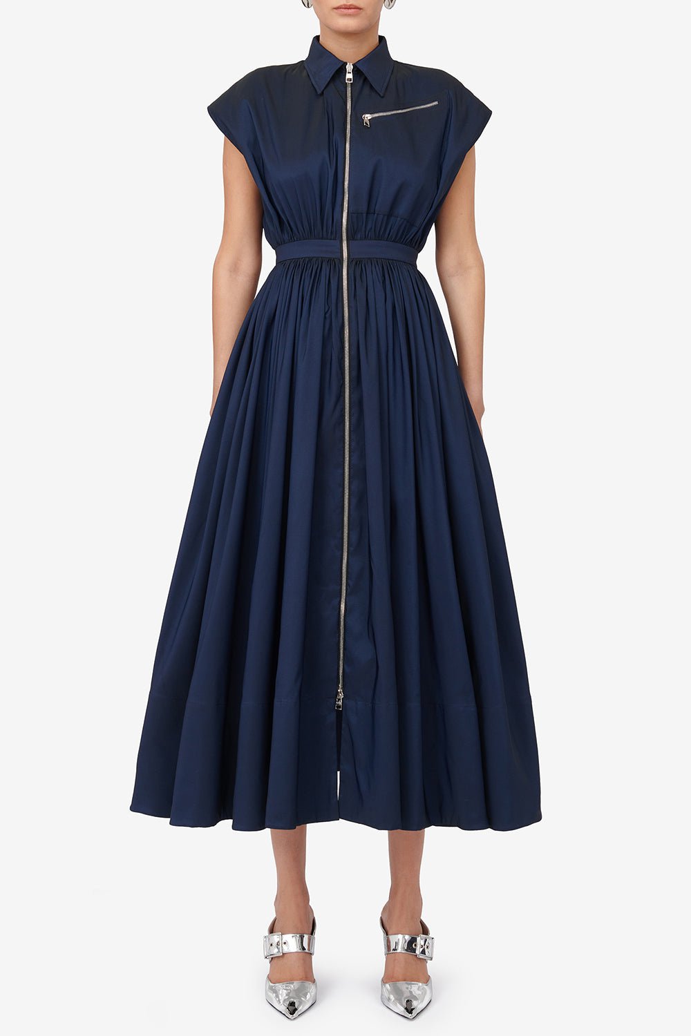 ALEXANDER MCQUEEN-Dropped Shoulder Shirt Dress-