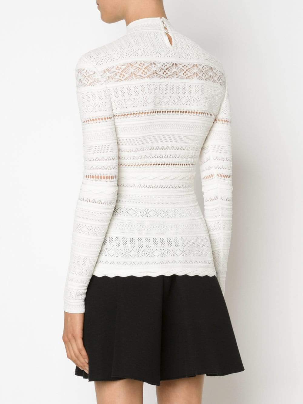 ALEXANDER MCQUEEN-Lace Knit Turtleneck-