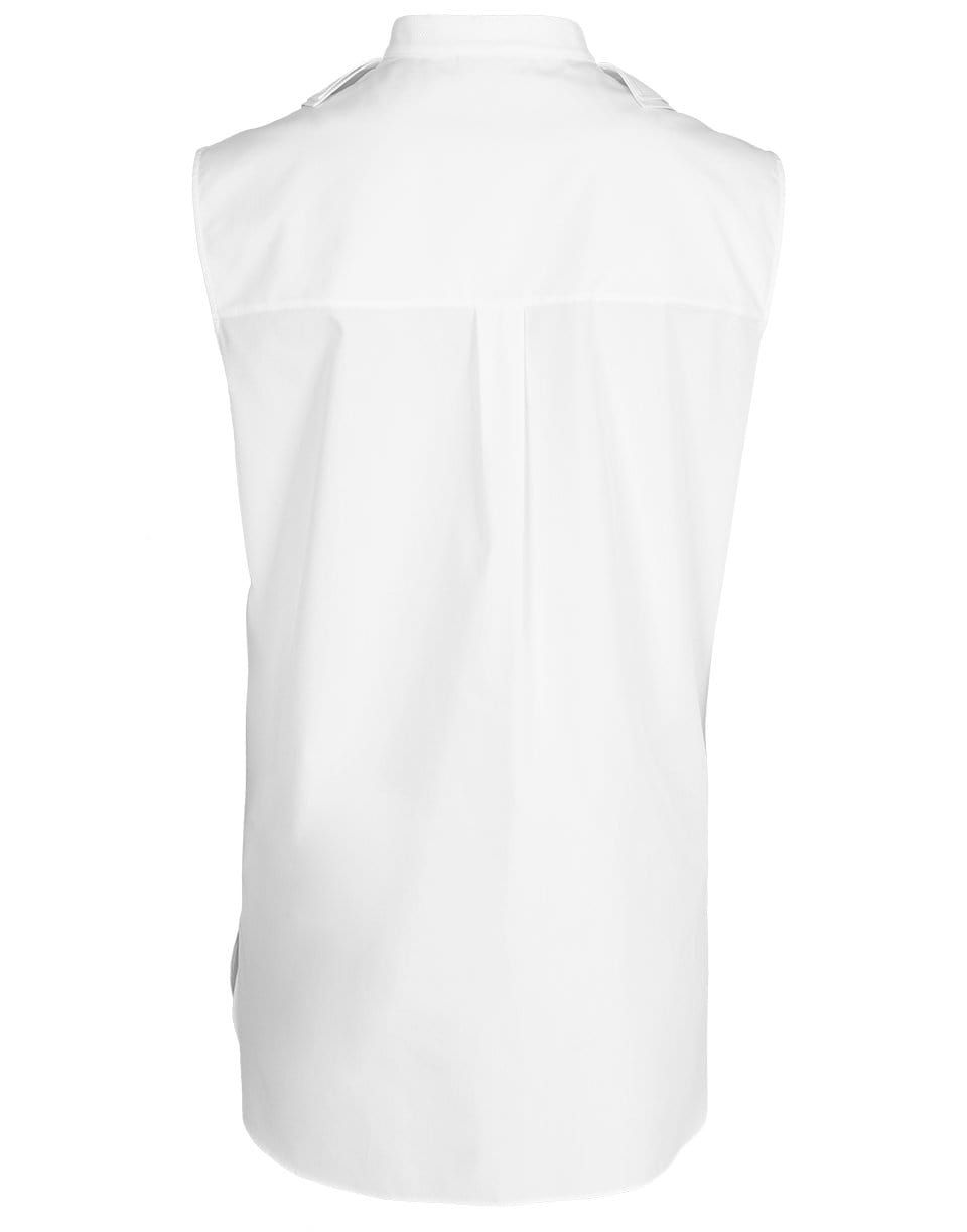 ALEXANDER MCQUEEN-Sleeveless Lace Bib Shirt-