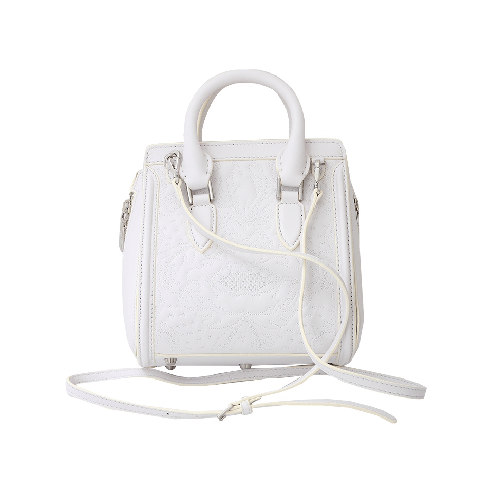 ALEXANDER MCQUEEN-Embossed Mini Heroine-SOFTWHT