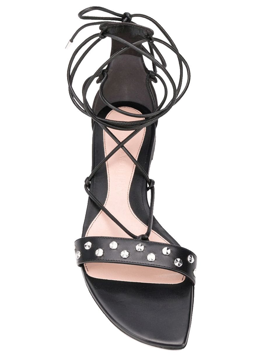ALEXANDER MCQUEEN-Silver Stud Ankle Wrap Sandal-