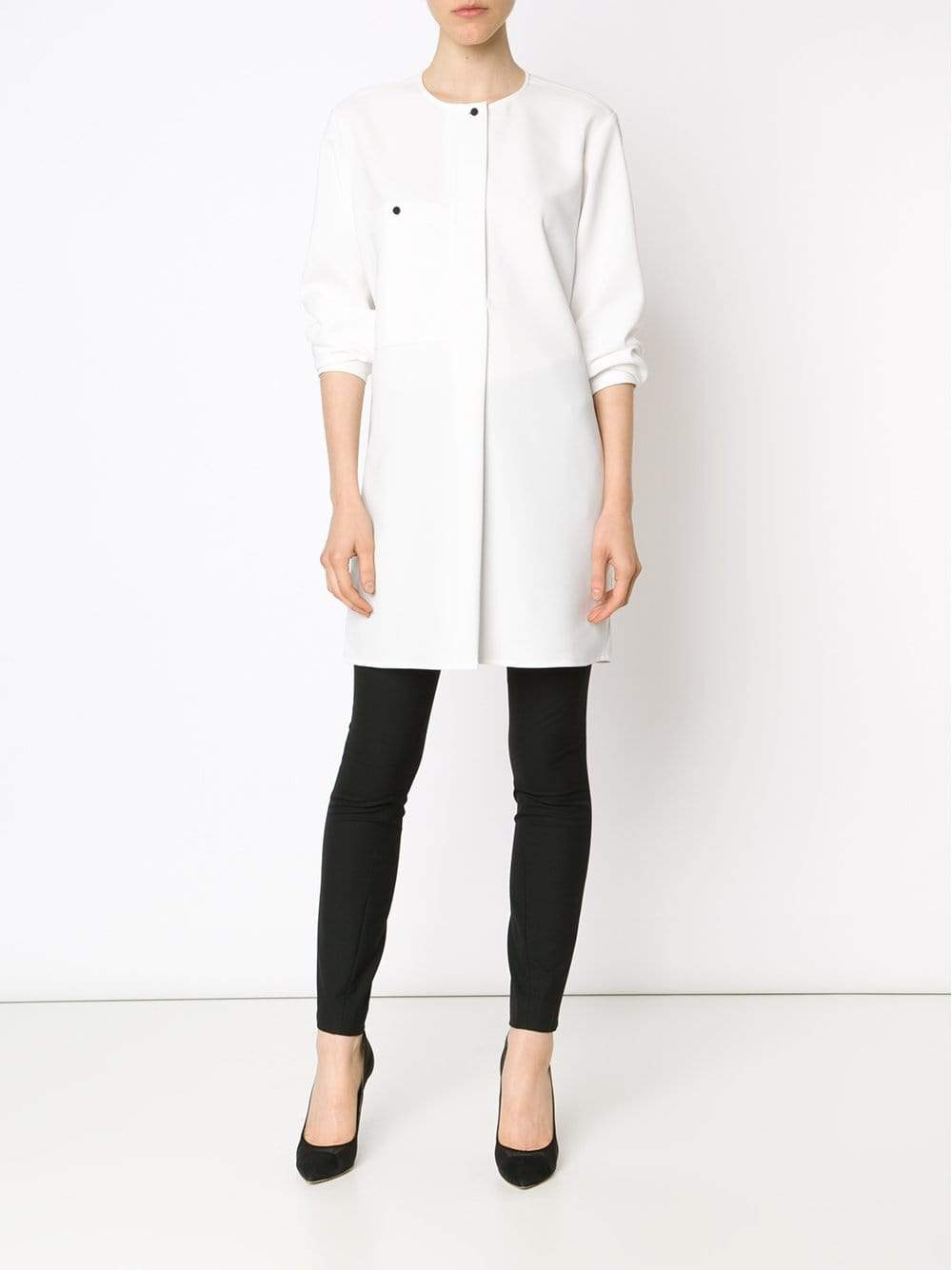 ALEXANDER WANG-Front Pleat T-Shirt Dress-