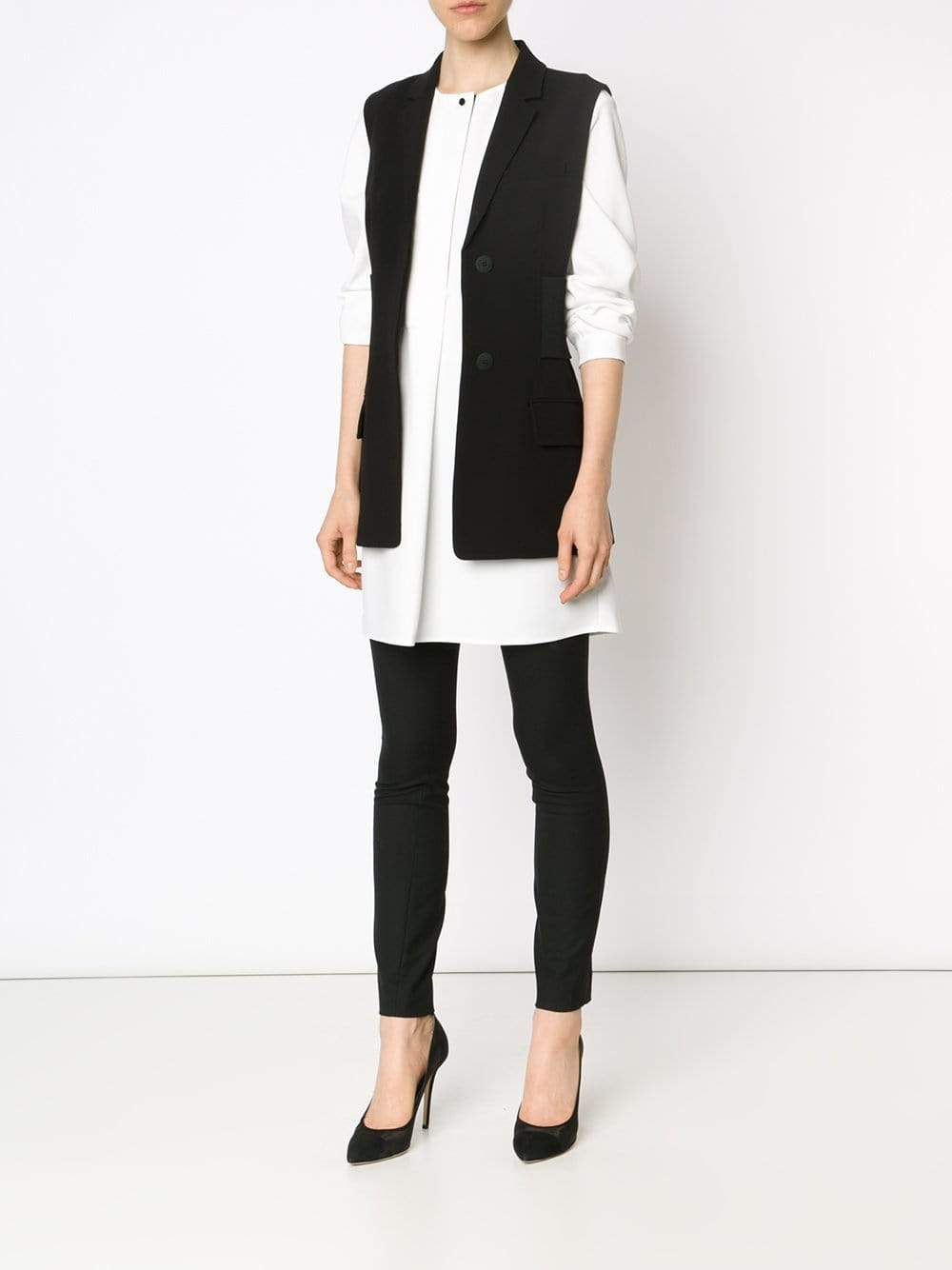 ALEXANDER WANG-Elasticized Belted Slim Vest-