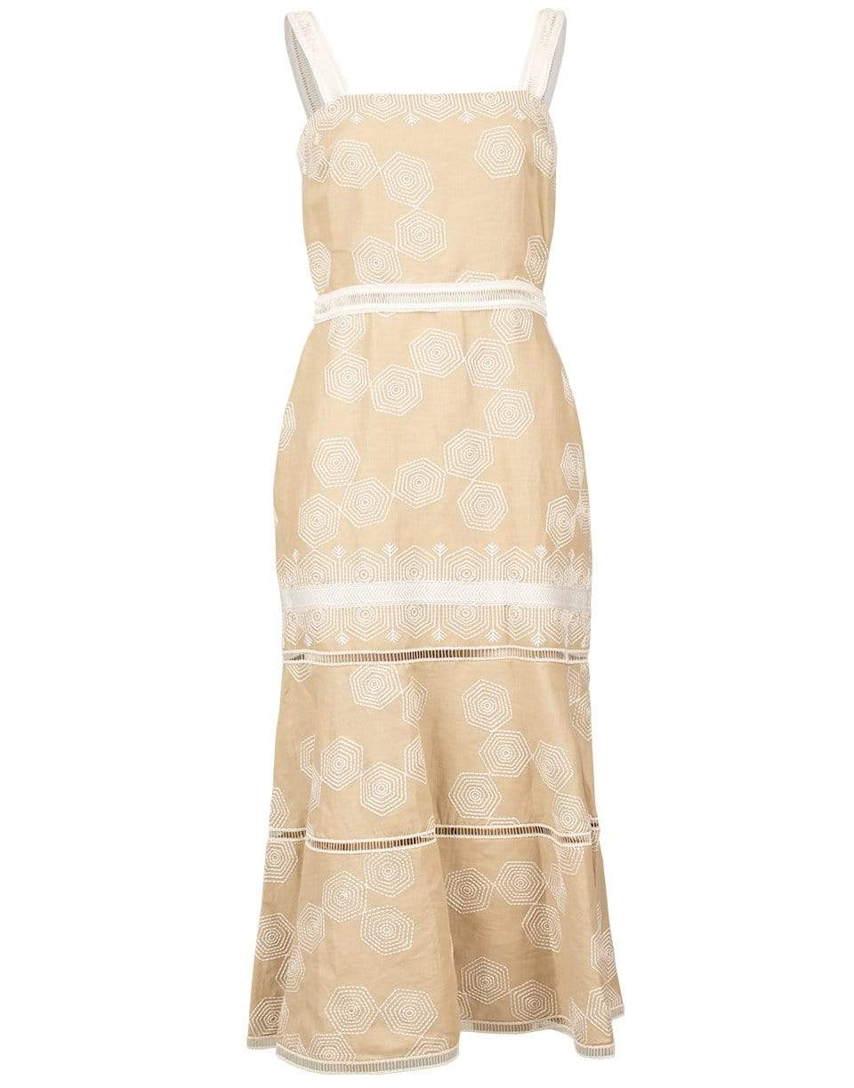 Delanna Printed Linen Midi Dress Delanna Printed Linen Midi Dress