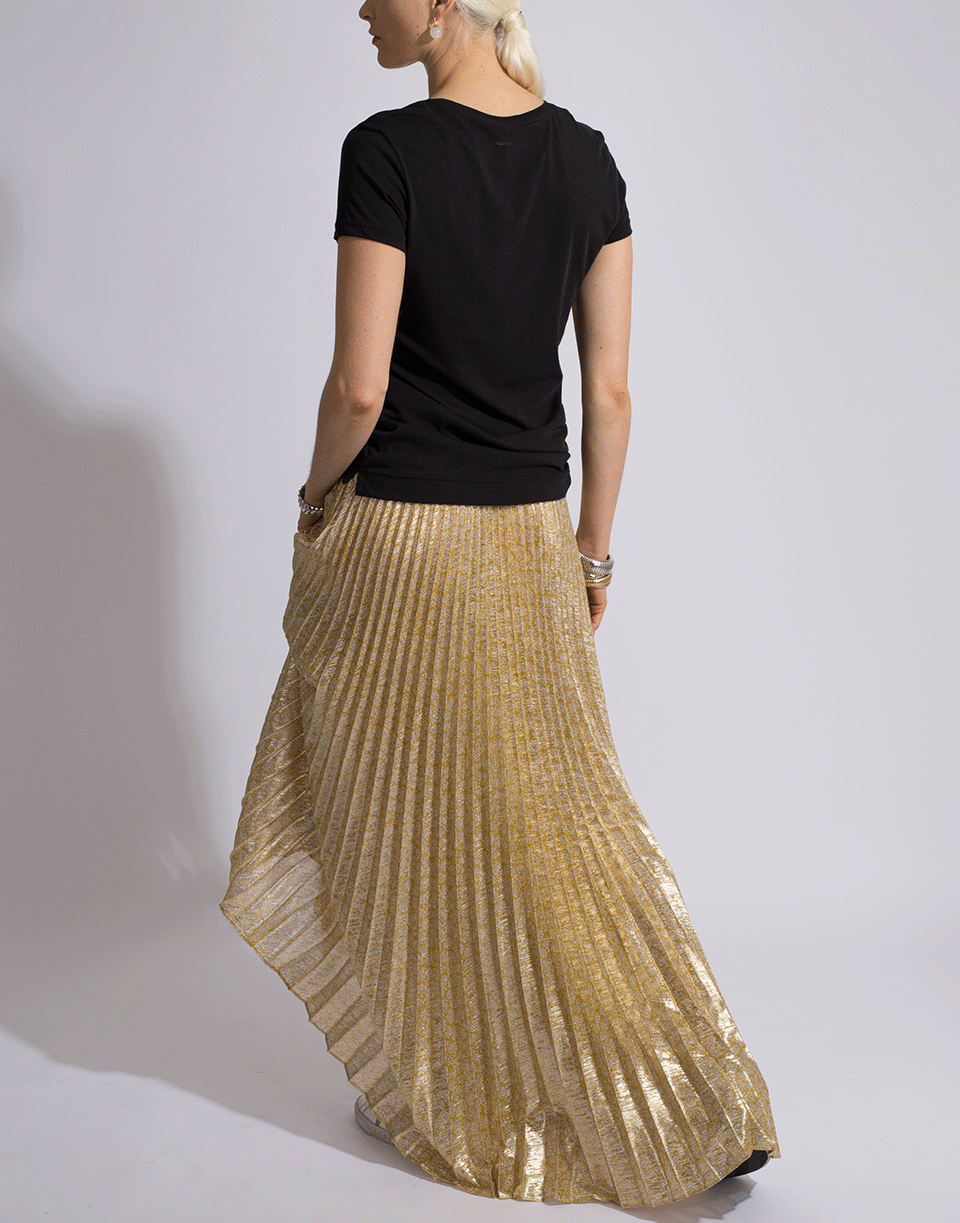 ALEXIS-Pleated Maxi Skirt-