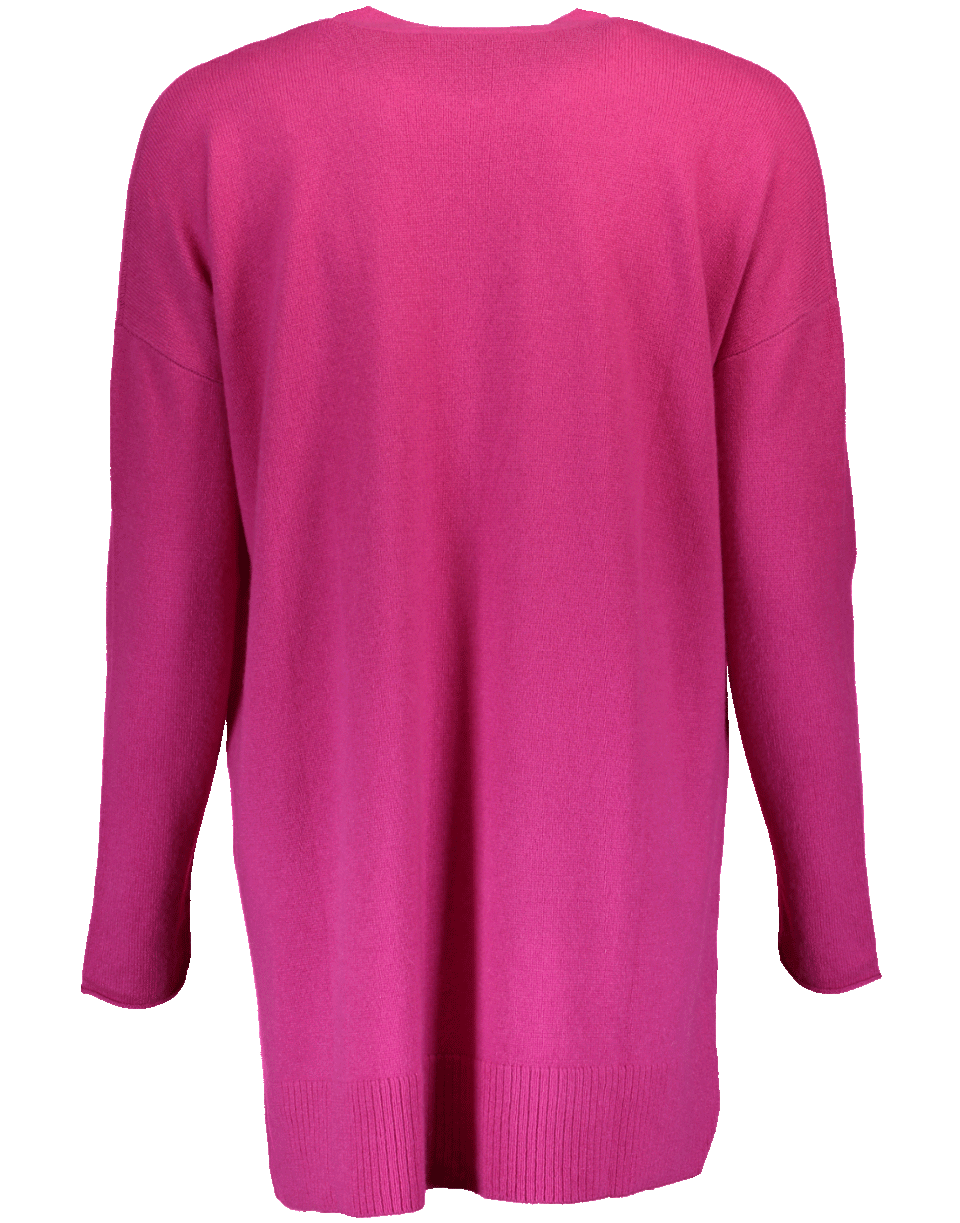 ALLUDE-Open Drape Cardigan-