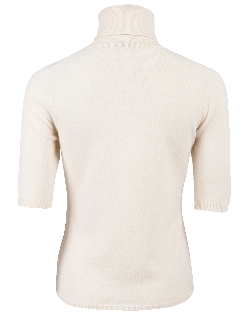 ALLUDE-Elbow Sleeve Turtleneck Sweater-