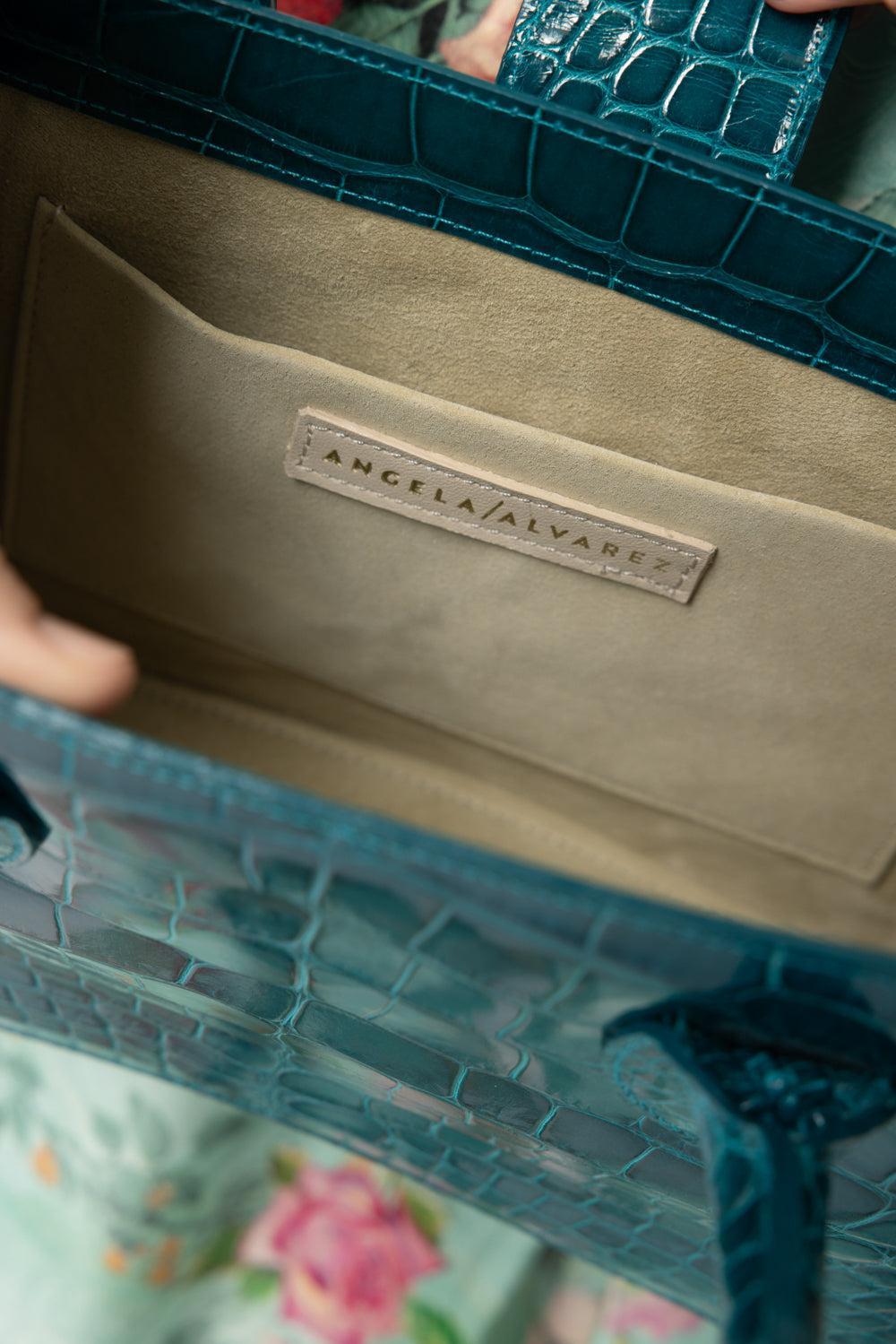 Demi Arco Glazed Bag-TAHITIBL-HANDBAGTOP HANDLE-ANGELA ALVAREZ