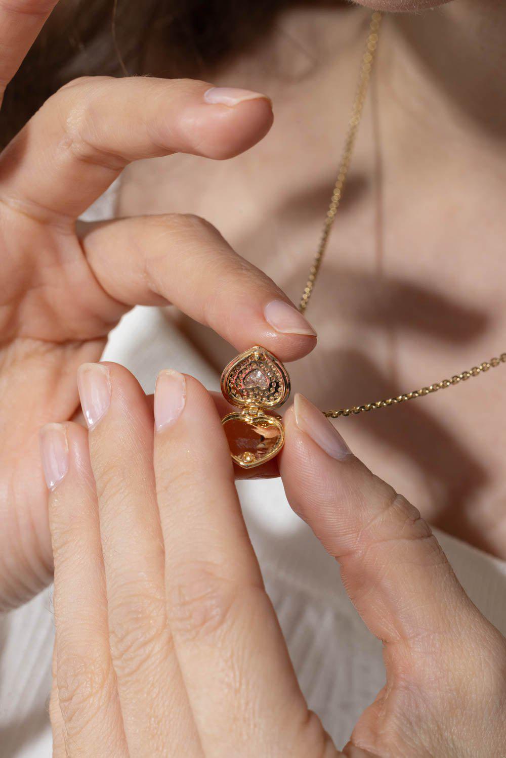 ANITA KO-LouLou Locket Necklace-YELLOW GOLD