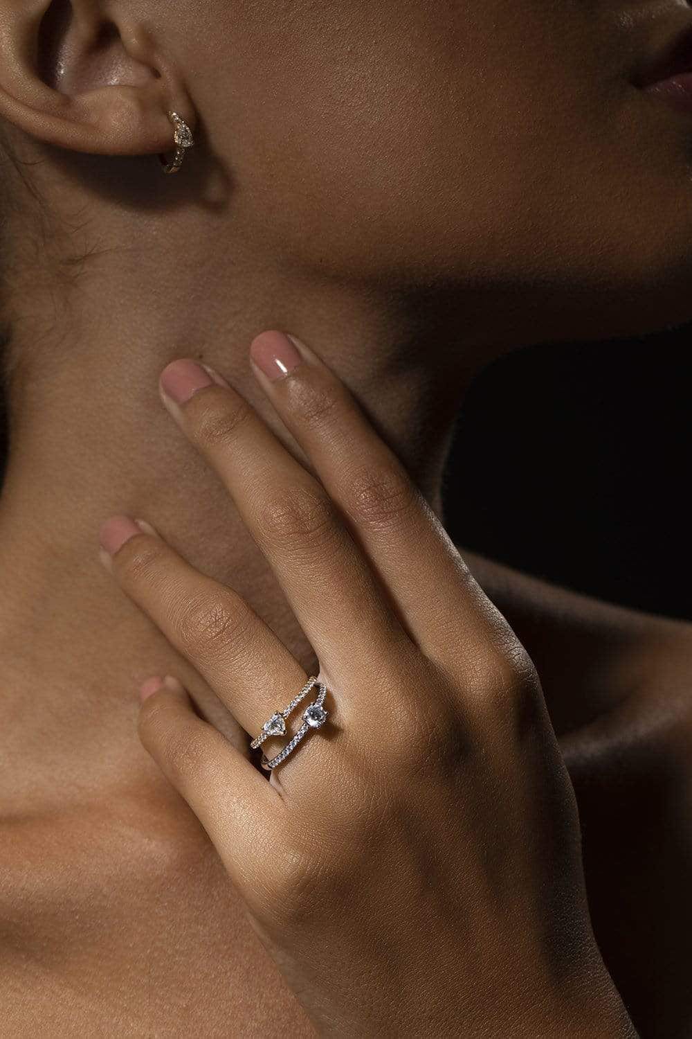 ANITA KO-Me/You Round Diamond Pave Ring - White Gold-WHITE GOLD