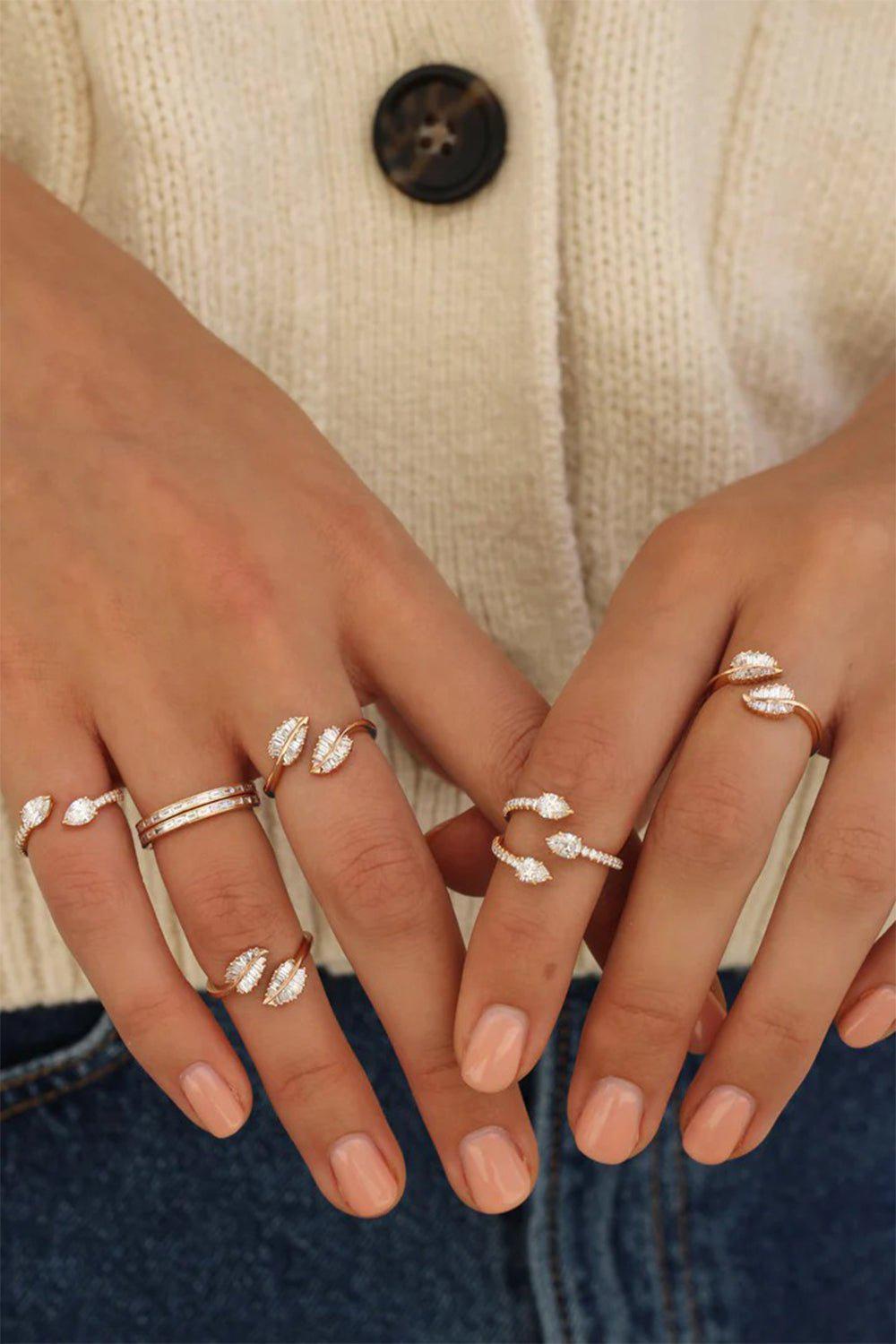 ANITA KO-Small Palm Leaf Ring-