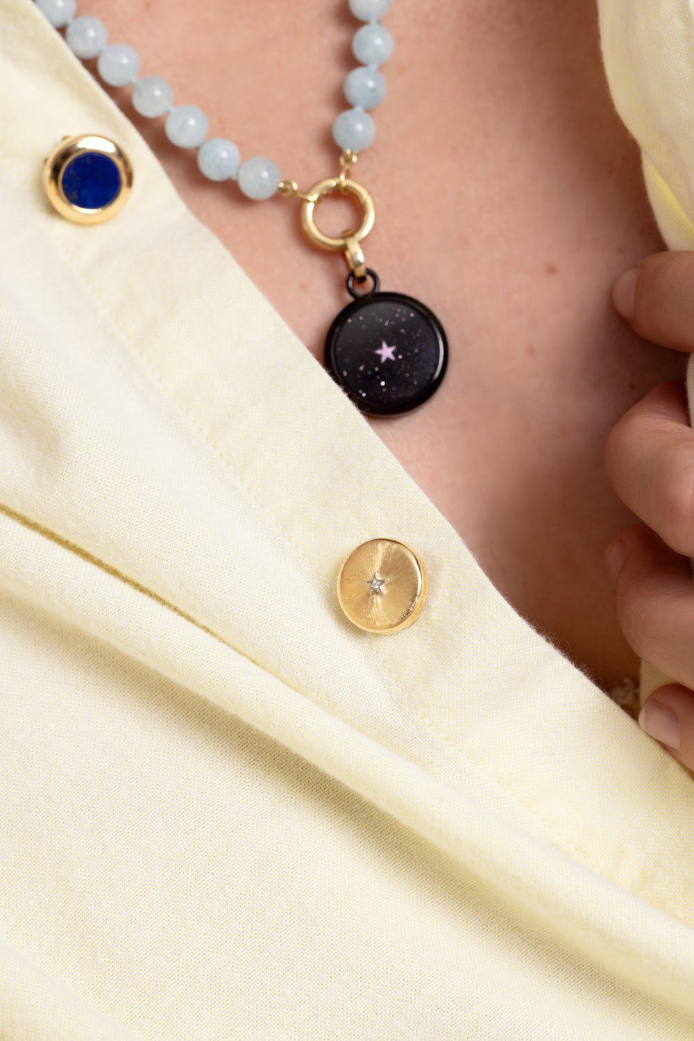 ANNA MACCIERI ROSSI-Star Button Cover-YELLOW GOLD