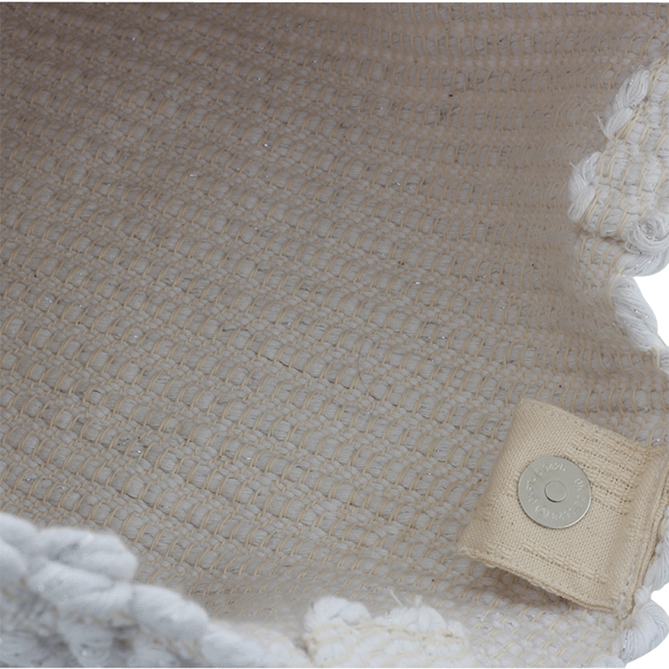 ANTONELLO-Metallic Liscia Tote-WHITE