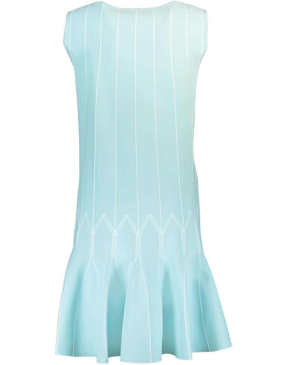 ANTONINO VALENTI-Eileen Shift Dress-AQUA/WHITE