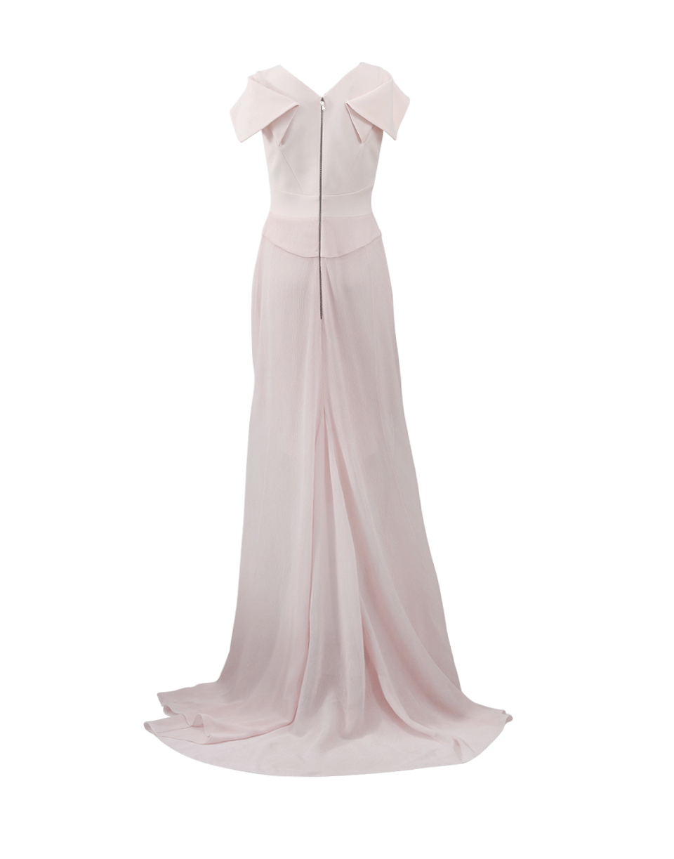 ANTONIO BERARDI-Mix Fabric Gown-BLUSH