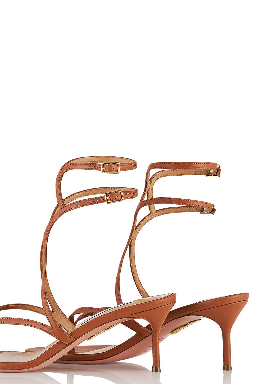 AQUAZZURA-Baia Sandal 65 - Tobacco-