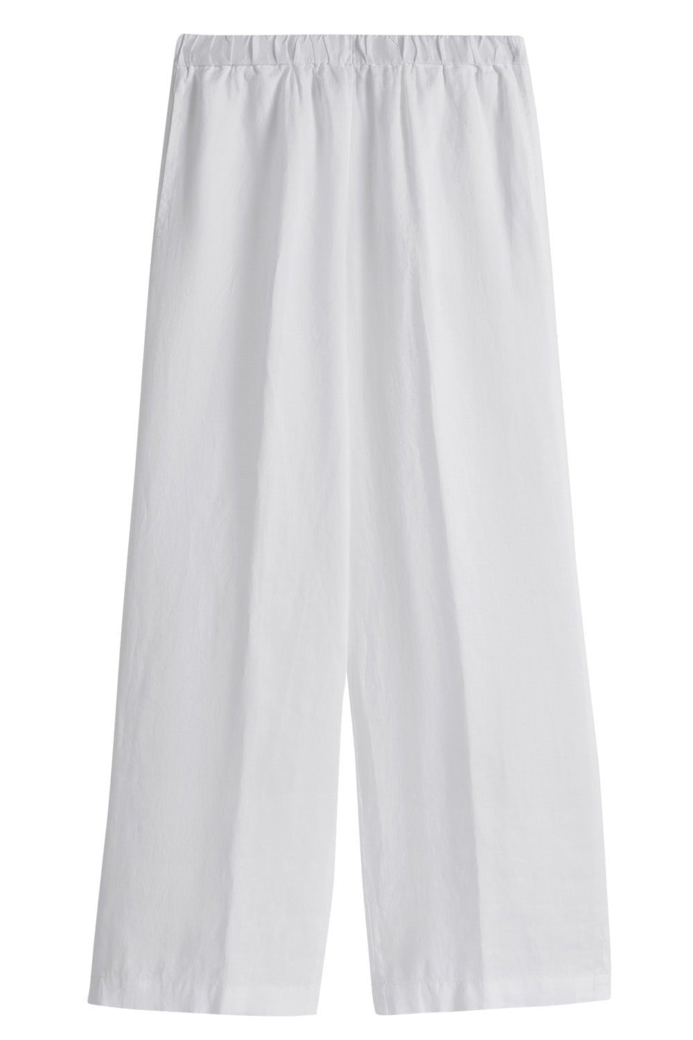 ASPESI-Wide Straight Leg Trousers - White-