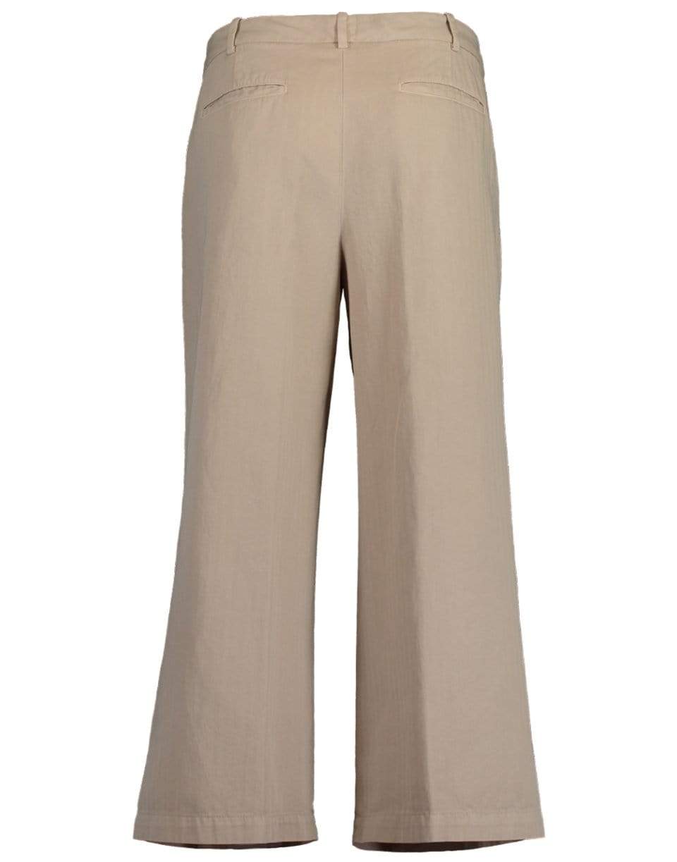 ASPESI-Cotton Linen Cropped Pant-