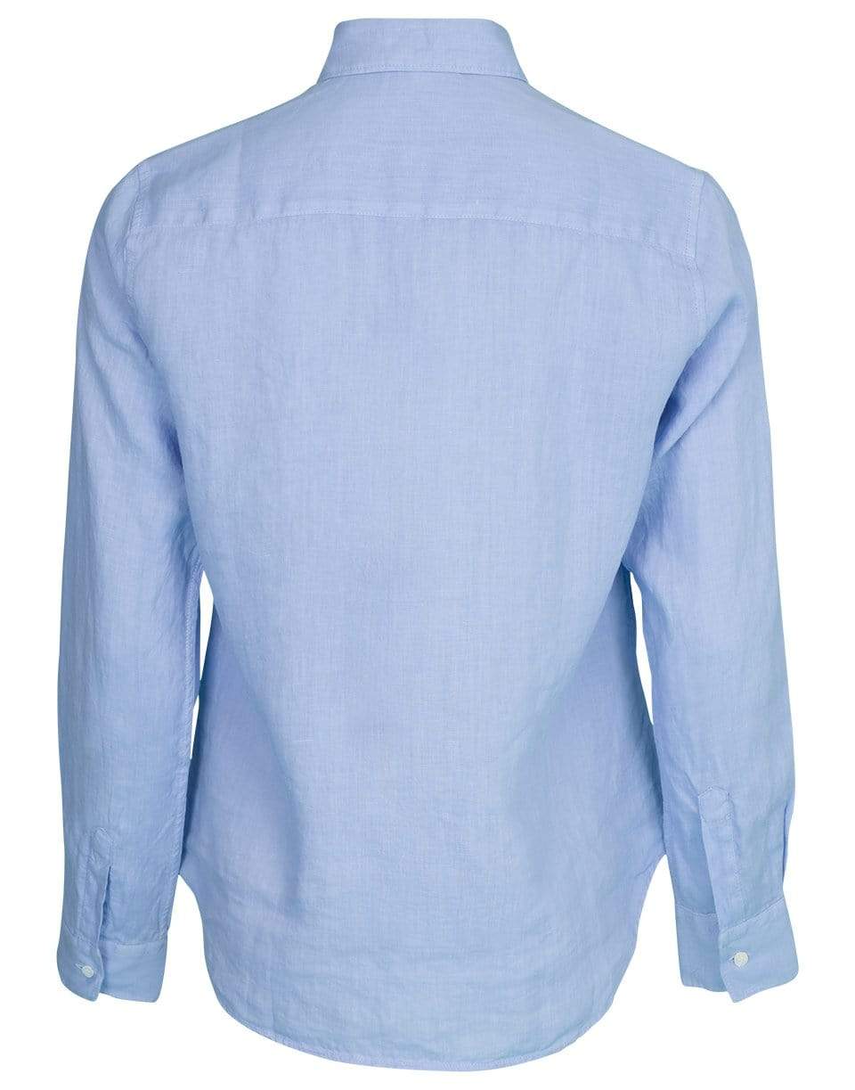 ASPESI-Classic Long Sleeve Linen Blouse-