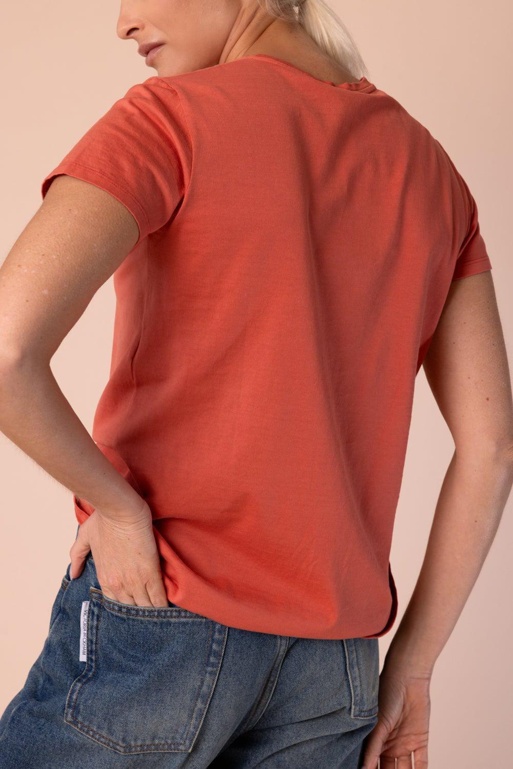 ASPESI-Crew Neck Tee - Coral-