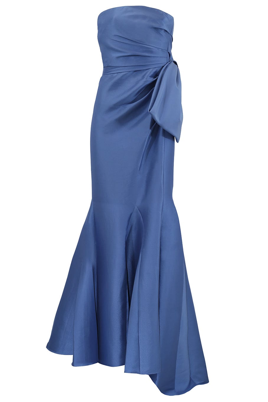 badgley mischka blue bow dress Badgley Mischka Women's Satin Strapless Gown - Navy