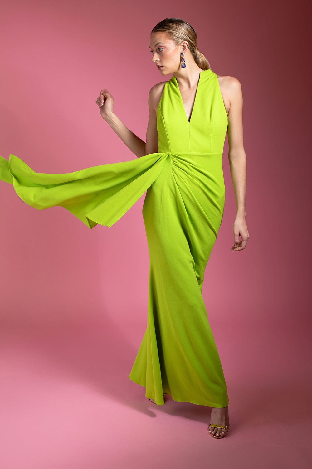 BADGLEY MISCHKA-Side Drape Gown-