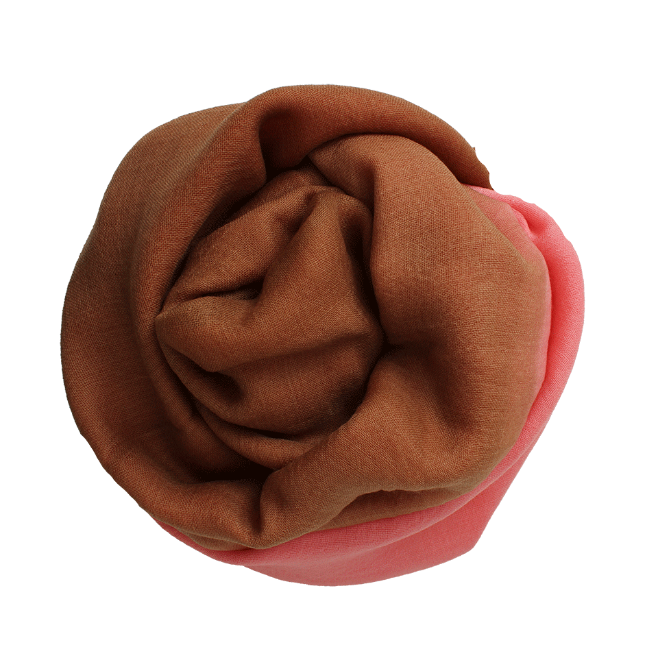 BAJRA SHAWLS-Dip Dyed Ombre Shawl-PAPY/BRN