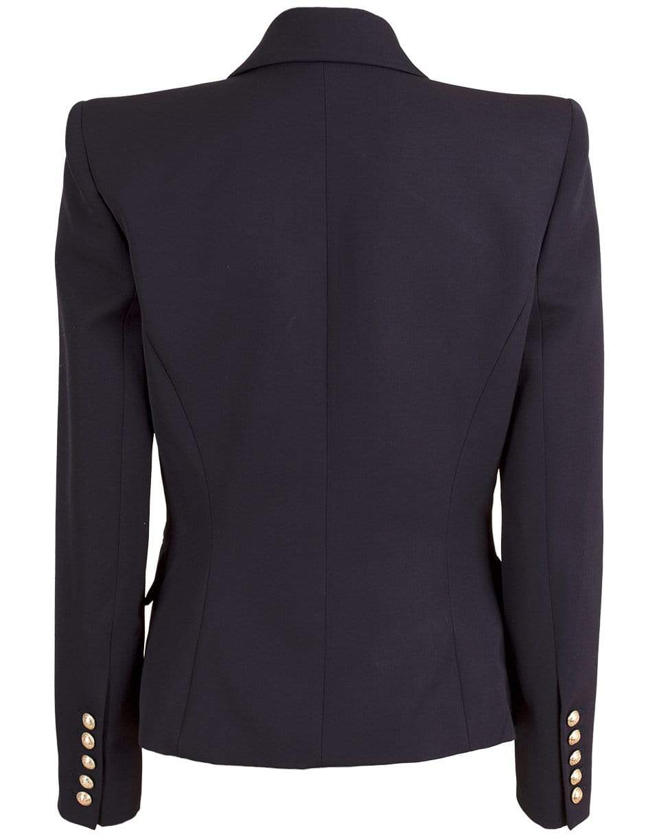 BALMAIN-Peak Lapel Wool Blazer-