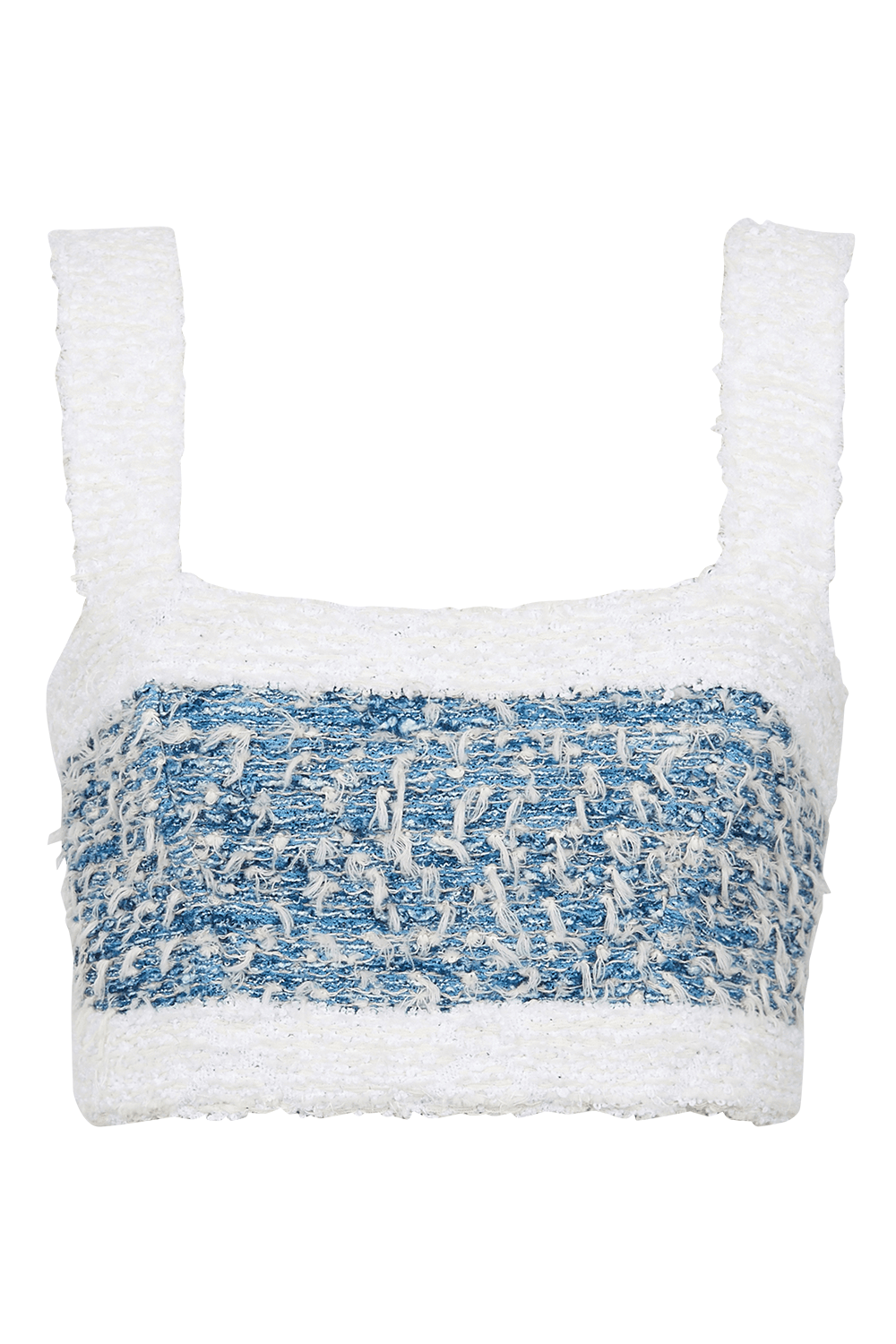 BALMAIN-Strappy Tweed Top-