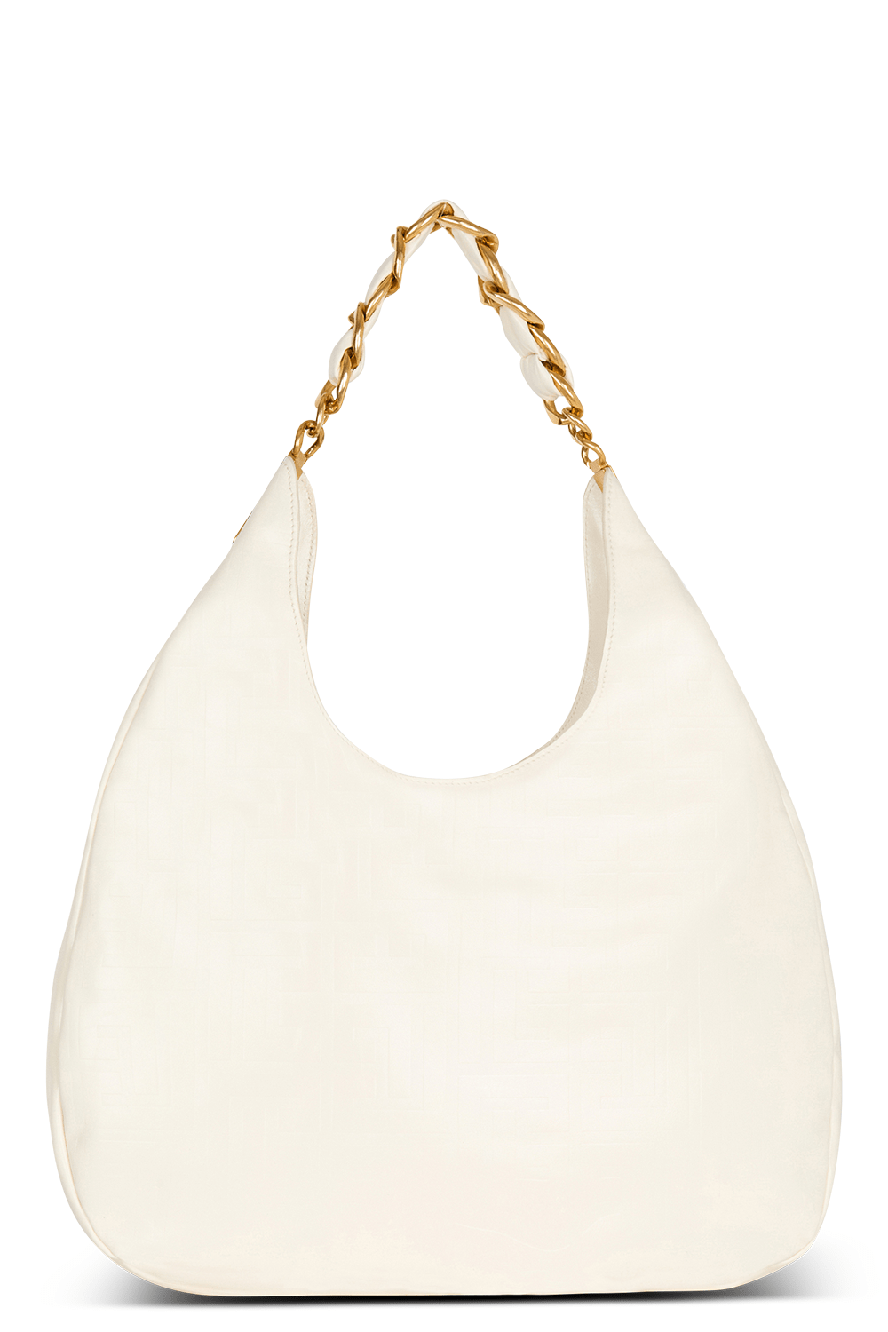 BALMAIN-1945 Hobo Bag-CREME