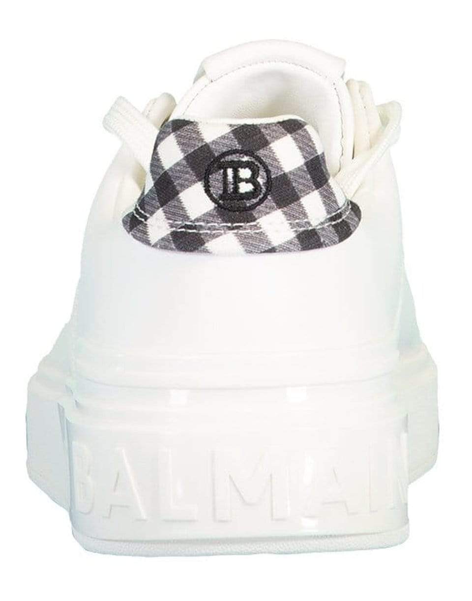 BALMAIN-B Court Low Top Gingham Sneakers-