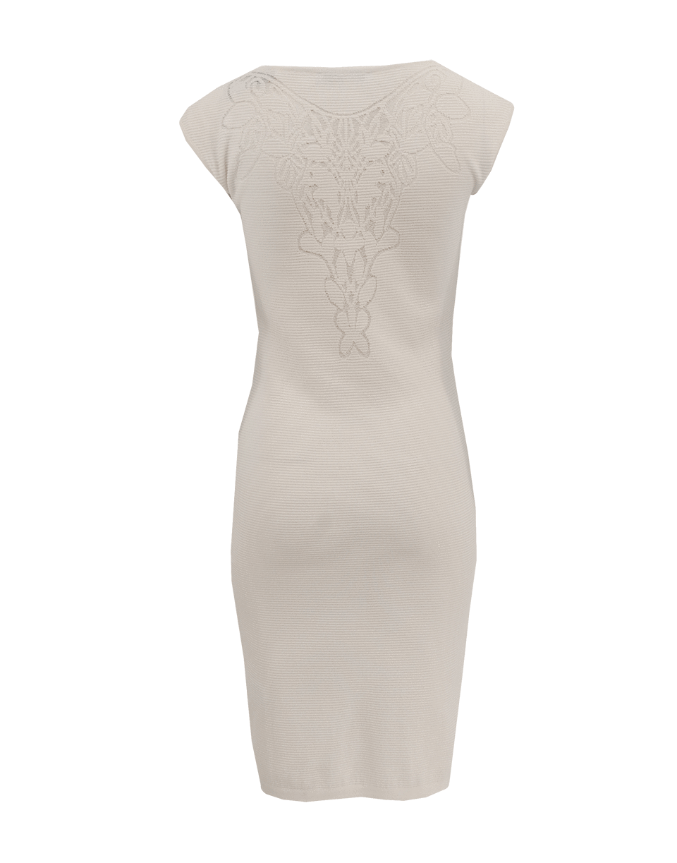 BLUMARINE-Fitted Floral Detail Dress-