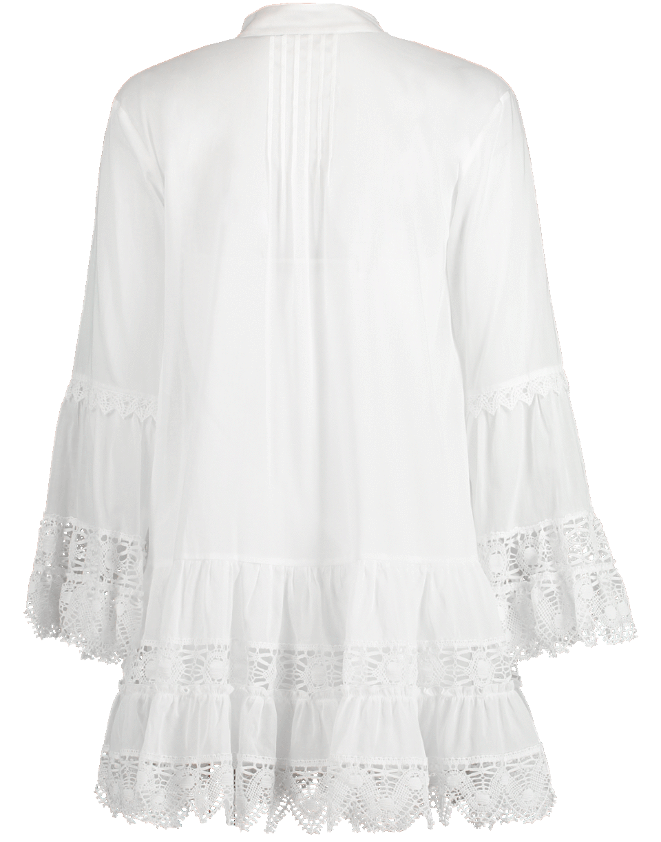 BLUMARINE-V-Neck Lace Blouse-