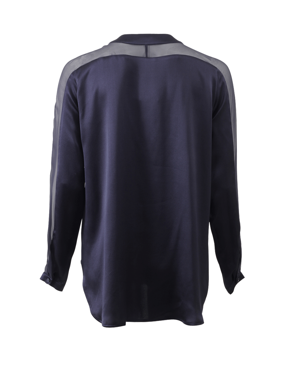BLUMARINE-Jeweled Front Blouse-