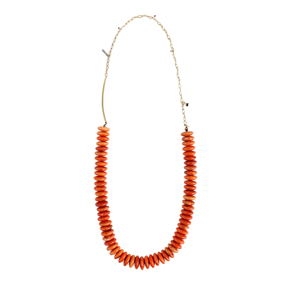 BOAZ KASHI-Agate Bead Necklace-YLW GOLD