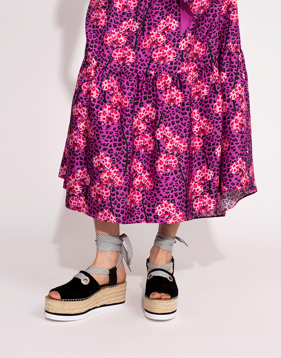 BORGO DE NOR-Pia Twill Print Long Skirt-