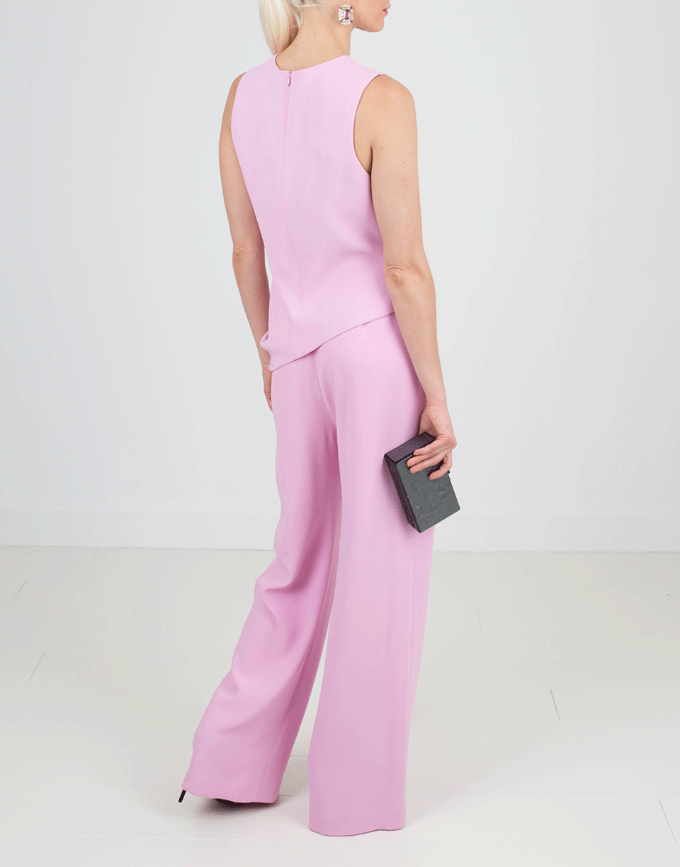 BRANDON MAXWELL-Drape Top With Wide Leg Pant-