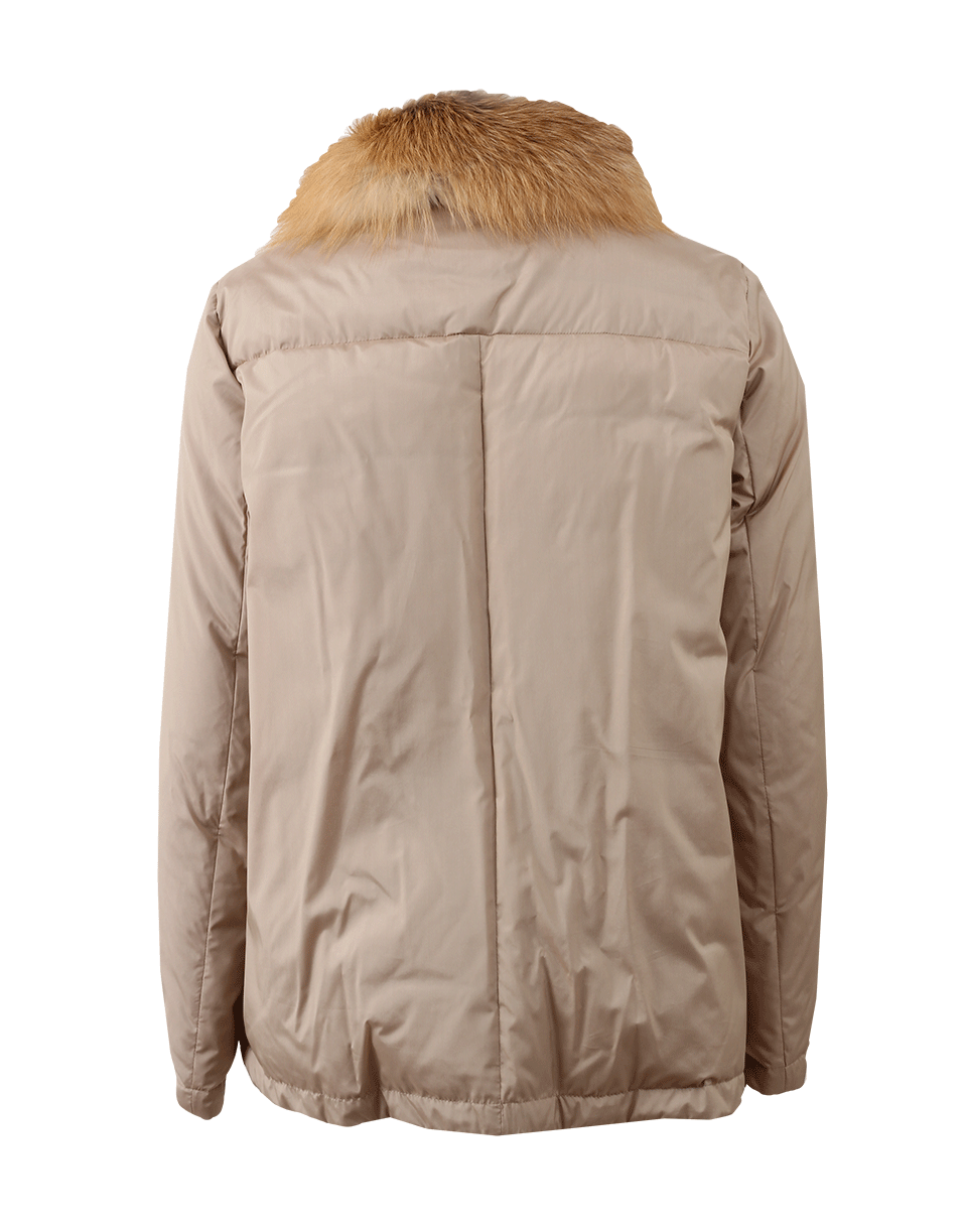 BRUNELLO CUCINELLI-Technical Puffer With Fur Collar-