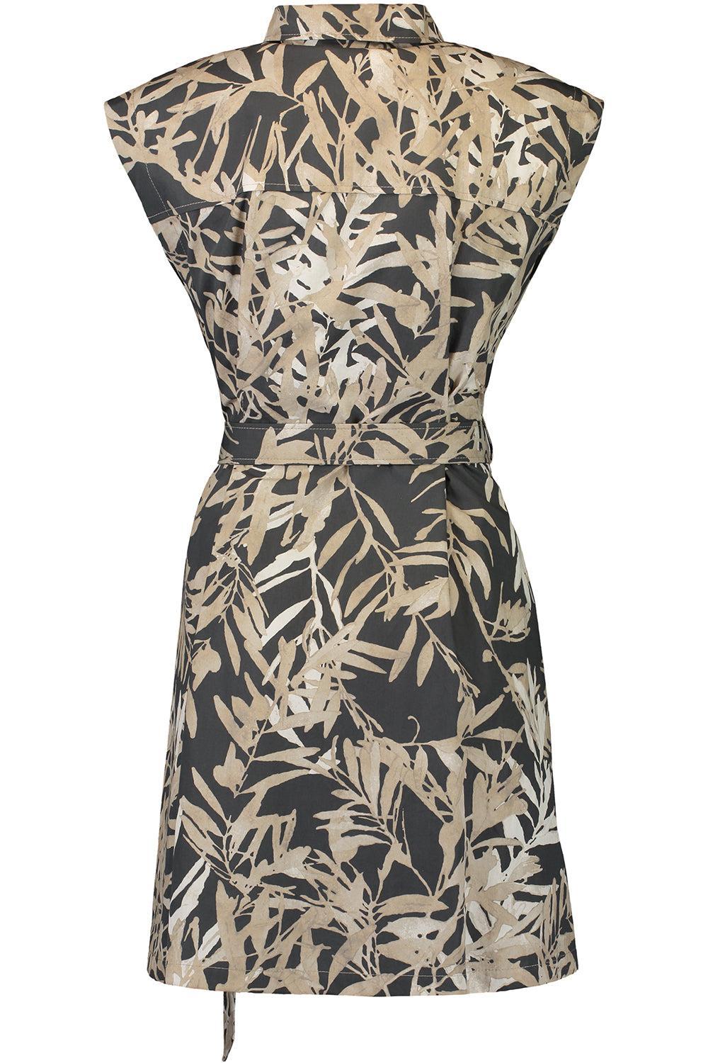 Herbarium Belted Shirt Dress-ANTHRCTE-XS-CLOTHINGDRESSCASUAL-BRUNELLO CUCINELLI