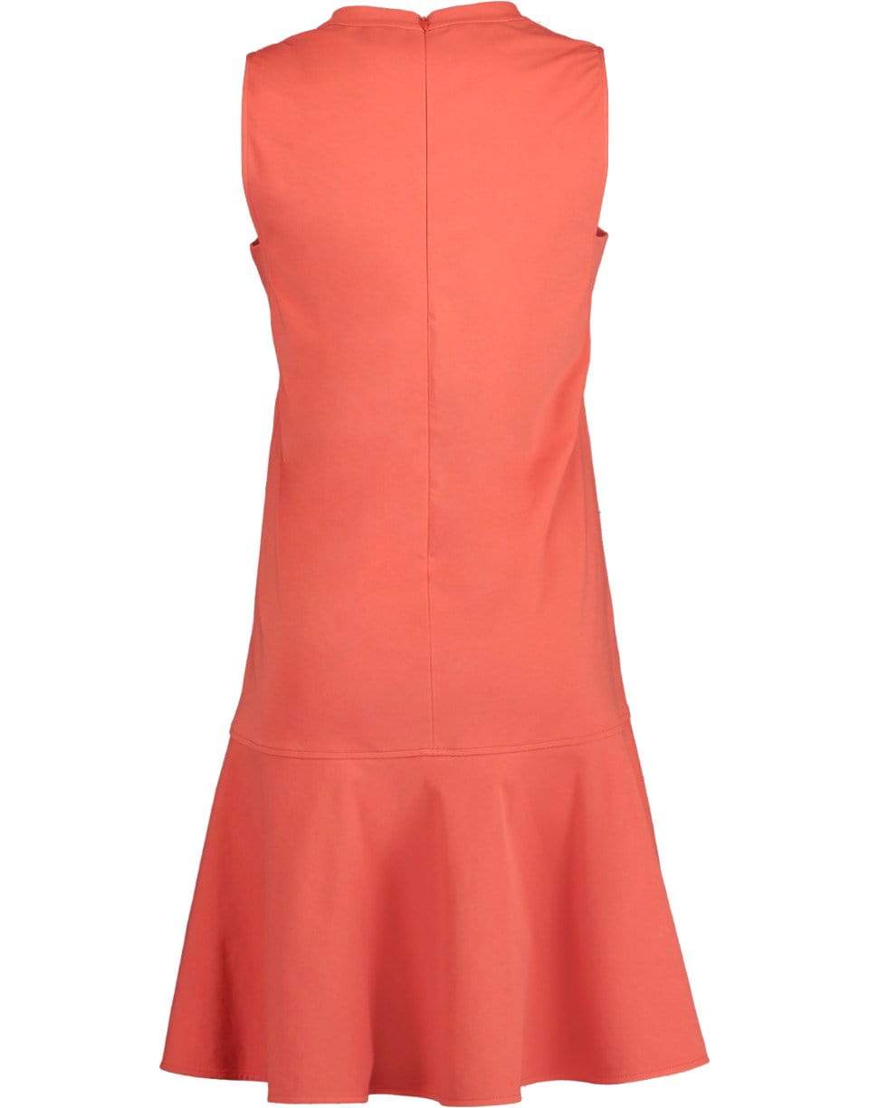 BRUNELLO CUCINELLI-Cotton Stretch Ruffle Hem Dress-