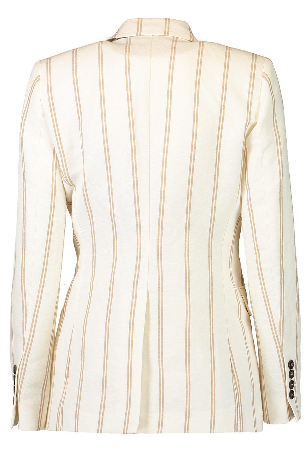 Structured Stripe Blazer-DENIM-38-CLOTHINGJACKETBLAZERS-BRUNELLO CUCINELLI